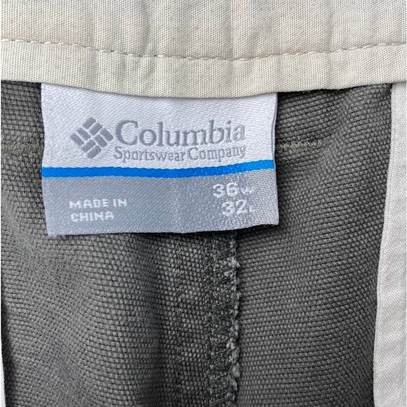 Columbia Men Gray Canvas Authentic Outdoor Active Utility Work Pants 36 X 32 - Picture 5 of 7